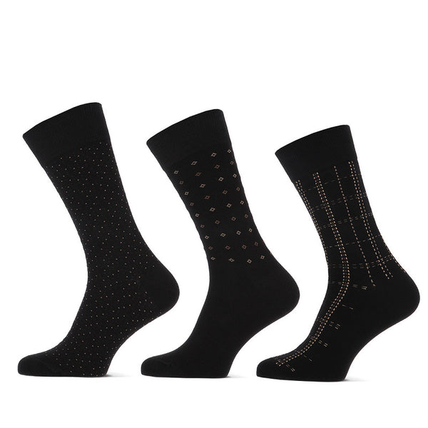 Teckel - Herensokken - Fashion - Lizel / Bruin - Navy - Zwart     3 Pack