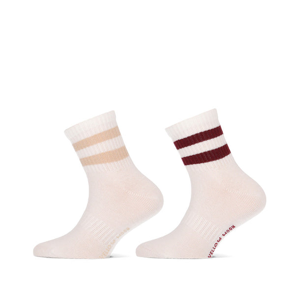 Yellow Moon - Kinder - Enkelsok - Design Sport / Wit - Blue Groen Bordo  2 Pack