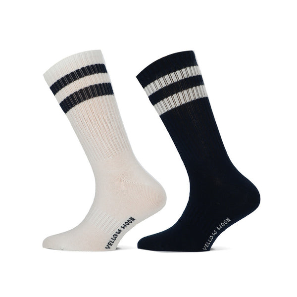 Yellow Moon - Kindersokken - Design Sport/ Marine - Zwart     2 Pack