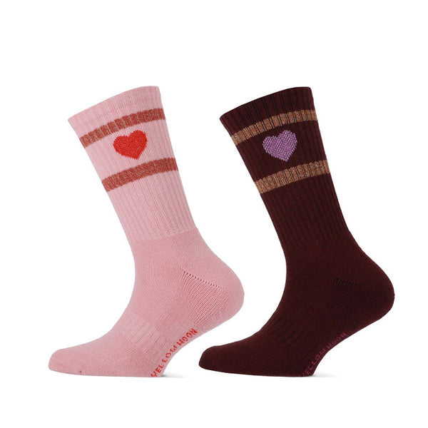 Yellow Moon - Kindersokken - Terry - Hard / Beige Camel - Nude Port    2 Pack