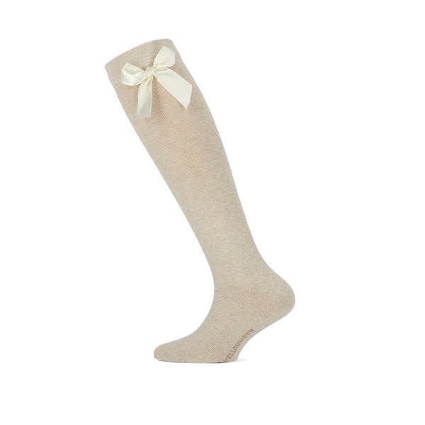 Yellow Moon - Kniekousen Effen met strikje/  Verschillende Kleuren