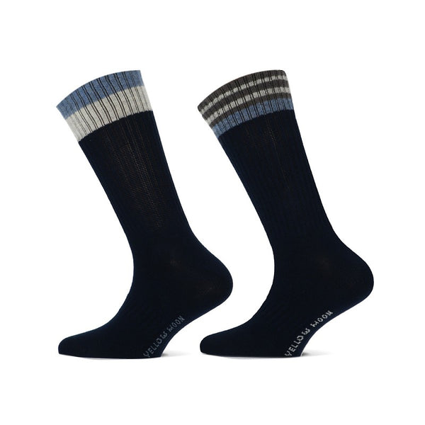 Yellow Moon - Kindersokken - Design Sport/ Marine - Zwart     2 Pack