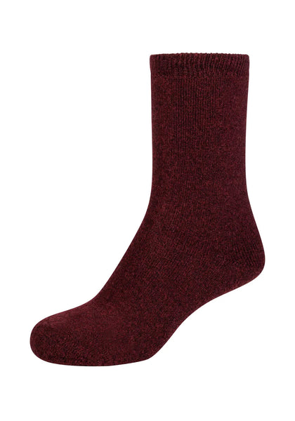 Camano - Dames Warm & Cosy - Wool - Badstof / Dusty Rose - Nature - LGrey - Windsor Wine - Zwart