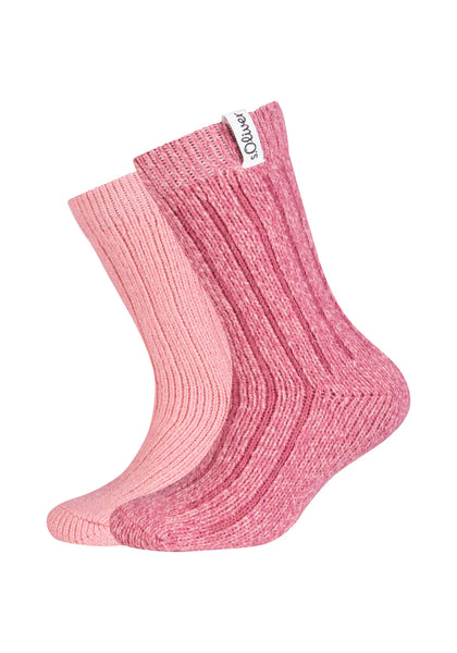 S. Oliver - Kinderen - Cosy Mouliné / Ros Wine - Stone Mouliné - Frosty Green    2 Pack