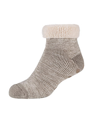 Camano - Dames - Enkelsok - Warm Up - Antislip/ Taupe - Sage - Winter - Black