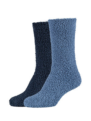 Camano - Cosy Socks - Bedsokken Fashion/ Federal Blue Navy  -  Winter Sky  2 Pack