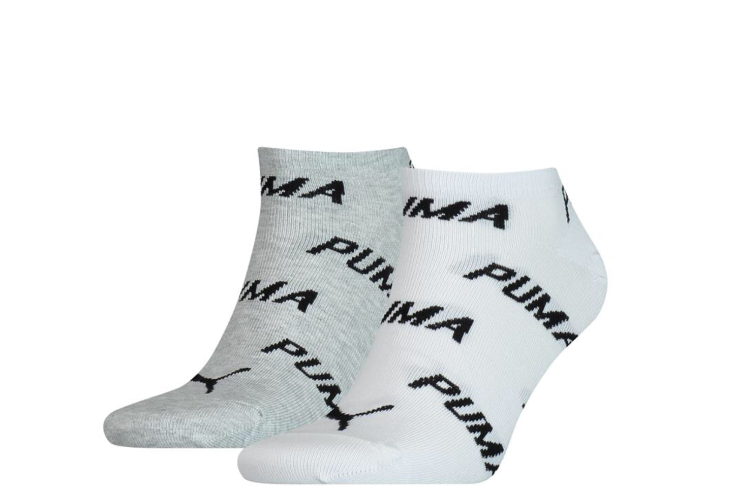 Puma - Sneakersokken Fashion - Logo/ Grijs - Wit - Zwart