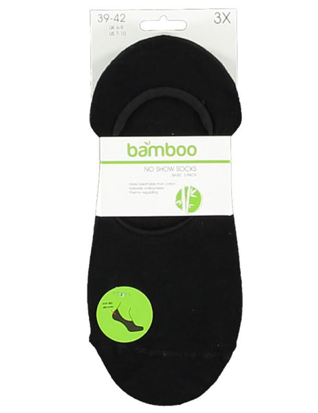 Bamboo No Show - Footie - Met Badstofzool - Verschillende Kleuren