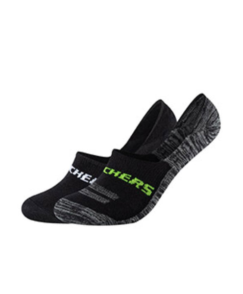 Skechers - Footie - Sport Look - Wit   Zwart   Lila 2 Pack