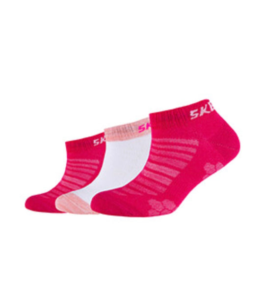 Skechers Kinderen Girls - Sneakersokken - Mesh Ventilation - Pink Glow Mix  Flamingo 3 Pack
