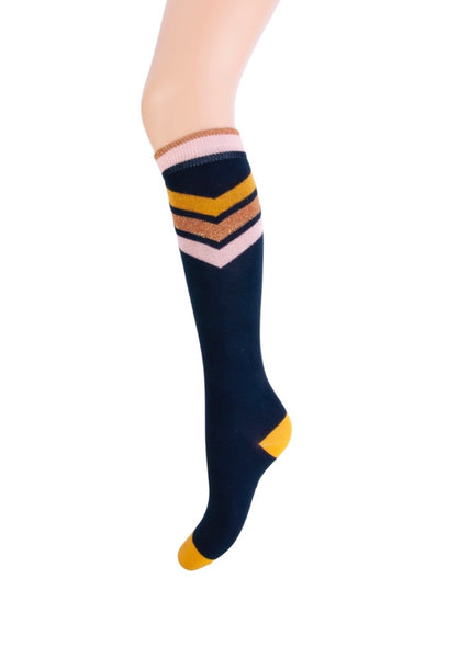 Yellow Moon - Kniekousen Lurex boord