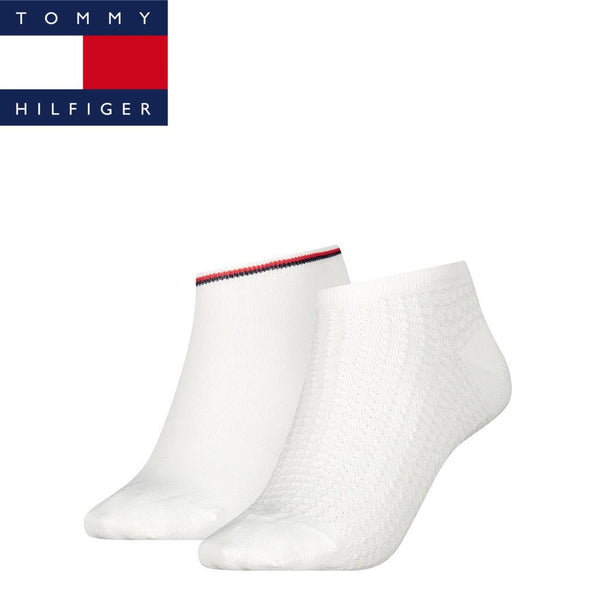 Tommy Hilfiger - Dames Sneakersokken 2P  Waf/ White
