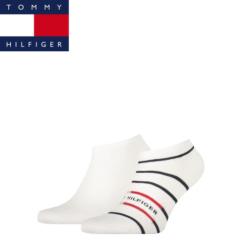 Tommy Hilfiger - Heren Sneakersokken 2P Breton/ White