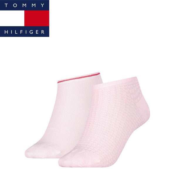 Tommy Hilfiger - Dames Sneakersokken 2P  Waf/ Pink