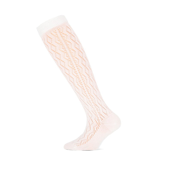 Yellow Moon - Kniekousen Ajour / White  - Light Rose